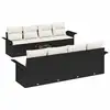 Image de Vidaxl ensemble de canapé de jardin 9 pcs noir poly rotin