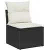 Image de Vidaxl ensemble de canapé de jardin avec coussin 9 pcs noir polyrotin