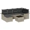 Image de Vidaxl ensemble de canapé de jardin 7 pcs gris clair poly rotin
