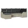 Image de Vidaxl ensemble de canapé de jardin 6 pcs gris clair poly rotin