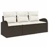 Image de Vidaxl ensemble de canapé de jardin marron polyrotin