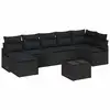 Image de Vidaxl ensemble de canapés avec coussin 8 pcs noir polyrotin