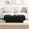 Image de Table Basse Chêne Noir 90 X 90 X 28 Cm Bois D'ingénierie Vidaxl