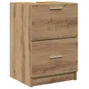 Image de Meuble sous évier - vidaXL - Chêne Artisanal - 40x37x59 cm - Bois dingénierie - 2 tiroirs - Finition texturée