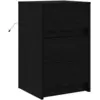 Image de Vidaxl cabinet de chevet chêne noir 38 x 34 x 61 cm bois d'ingénierie