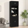 Image de vidaXL Buffet mural 2 portes Chêne noir 70 x 425 x 40 cm - Buffet haut rustique