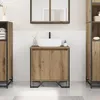 Image de Armoire sous lavabo - Chêne artisan - 60x35x50 cm - Bois dingénierie - Contemporain