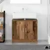 Image de Cabinet De Salle De Bain Avec Porte Bois Ancien 63 X 29 X 55 Cm Vidaxl