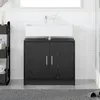 Image de Meuble de salle de bain - Chêne noir - 63x29x55 cm - Bois dingénierie - Finition mate