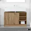 Image de Cabinet De Salle De Bain Chêne Artisanal 90 X 29 X 55 Cm Vidaxl