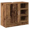 Image de Armoire de salle de bain rustique - vidaXL - Bois massif recyclé - 63x29x55 cm - Bois Ancien - Trois étagères