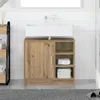 Image de Meuble sous évier - Chêne Artisan - 63x29x55 cm - Bois dingénierie - Finition mate