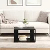 Image de Table Basse - Chêne Noir - 515x515x30 cm - Bois Massif - Finition Mate