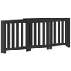Image de Cache-radiateur en bois dingénierie - vidaXL - Chêne Noir - 205x215x835 cm - Design moderne - Lames verticales