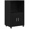 Image de Armoire moderne en bois dingénierie - vidaXL - Chêne Noir - 55 x 40 x 82 cm - 2 portes - Grand espace de stockage