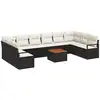 Image de Vidaxl ensemble de canapé de jardin avec coussin 11 pcs noir polyrotin