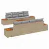 Image de Vidaxl ensemble de canapé de jardin 9 pcs beige poly rotin