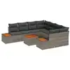 Image de Vidaxl ensemble de canapé de jardin avec coussin 9 pcs gris poly rotin