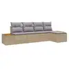 Image de Vidaxl ensemble de canapé de jardin 5 pcs beige poly rotin