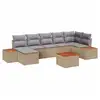Image de Vidaxl ensemble de canapé de jardin 8 pcs beige poly rotin