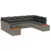 Image de Vidaxl ensemble de canapé de jardin avec coussin 9 pcs gris poly rotin