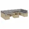 Image de Vidaxl ensemble de canapé de jardin 11 pcs beige poly rotin