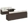 Image de Vidaxl ensemble de canapé de jardin 8 pcs marron poly rotin
