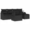 Image de Vidaxl ensemble de sièges d'extérieur 6 pcs noir poly rotin