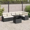 Image de vidaXL Ensemble de Canapés avec coussin 7 pcs Noir Poly rotin 3348473