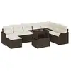 Image de Vidaxl ensemble de canapé de jardin 9 pcs marron poly rotin