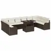Image de Vidaxl ensemble de canapé de jardin 11 pcs marron poly rotin
