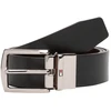 Image de Tommy Hilfiger - Ceinture Réversible Denton En Cuir Noir Et Brune Avec Boucle Ardillon - Noir 100