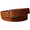 Image de Calvin Klein Jeans - Ceinture Camel Unie Lisse En Cuir De Buffle Avec Boucle Métallique - Marron 90