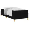 Image de Vidaxl cadre de lit avec matelas noir 90 x 200 cm tissu