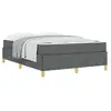 Image de Vidaxl cadre de lit avec matelas gris foncé 160 x 200 cm tissu