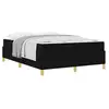 Image de Vidaxl cadre de lit avec matelas noir 160 x 200 cm tissu