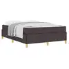 Image de Vidaxl cadre de lit avec matelas marron foncé 160 x 200 cm tissu