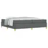 Image de Vidaxl cadre de lit avec matelas gris foncé 200 x 200 cm tissu