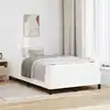 Image de Cadre De Lit Avec Matelas Blanc 120 X 190 Cm Tissu Vidaxl