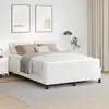 Image de Cadre De Lit Avec Matelas Blanc 140 X 190 Cm Tissu Vidaxl
