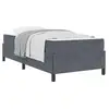 Image de Vidaxl cadre de lit avec matelas gris foncé 90 x 190 cm tissu