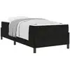 Image de Vidaxl cadre de lit avec matelas noir 90 x 190 cm tissu