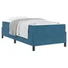 Image de Vidaxl cadre de lit avec matelas bleu foncé 100 x 200 cm tissu