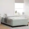 Image de Cadre De Lit Avec Matelas Gris Clair 120 X 190 Cm Tissu Vidaxl
