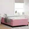 Image de Cadre De Lit Rose 120 X 190 Cm Tissu Vidaxl