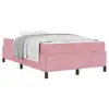Image de Vidaxl cadre de lit avec matelas rose 120 x 190 cm tissu