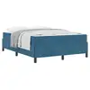 Image de Vidaxl cadre de lit avec matelas bleu foncé 140 x 200 cm tissu