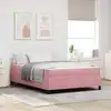 Image de Cadre De Lit Rose 140 X 200 Cm Tissu Vidaxl