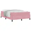 Image de Vidaxl cadre de lit avec matelas rose 140 x 200 cm tissu