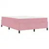 Image de Vidaxl cadre de lit avec matelas rose 160 x 200 cm tissu